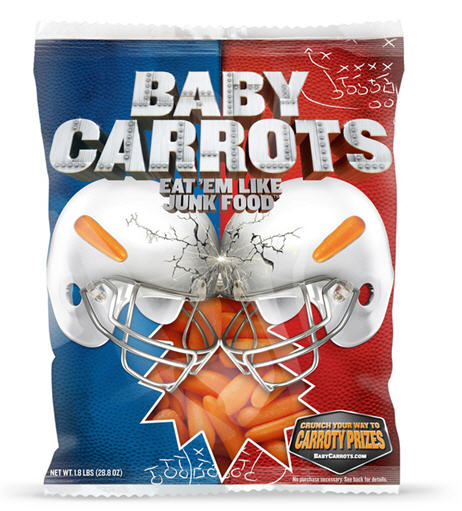 Baby Carrots Football Packaging