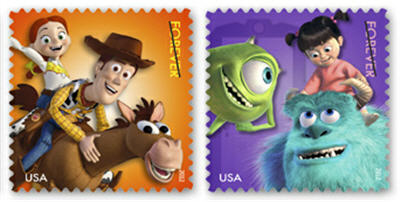 Pixar Stamps Toy Story and Monsters Inc