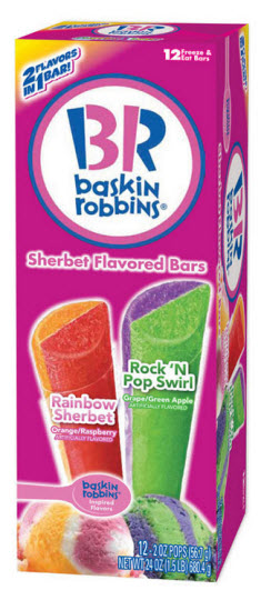Baskin-Robbins Sherbet Flavored Freeer Bars