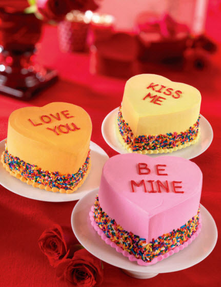 Baskin-Robbins Conversation Heart Cakes