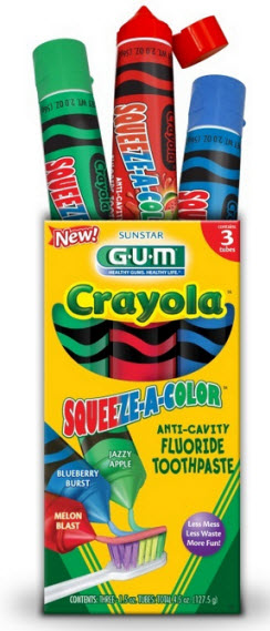 GUM Crayola Squeeze-A-Color Toothpaste