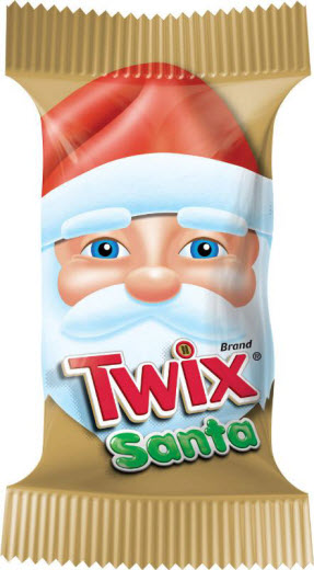 Twix Santa Candy Bars