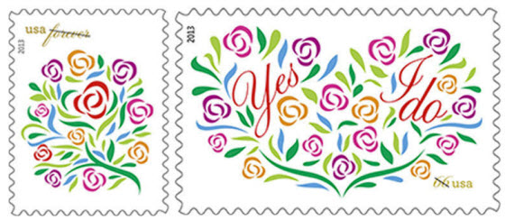 US Postal Service Spring Wedding Stamps