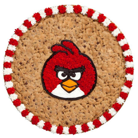 Angry Birds cookie cake at Mrs. Fields