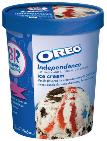 Oreo Independence Ice Cream from Baskin-Robbins