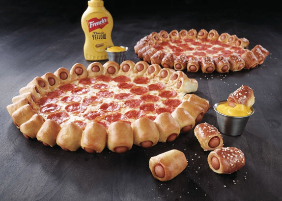 Pizza + Hot Dogs offering from Pizza Hut