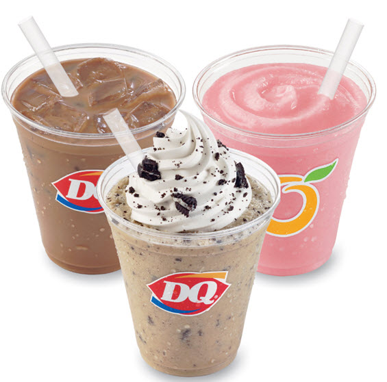 Dairy Queen iced coffee and frappes