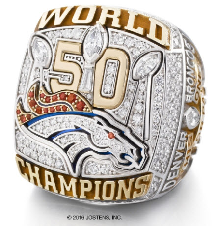 Denver Super Bowl 50 Championship Ring