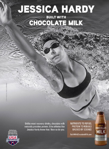 Jessica Hardy in chocolate milk campaign