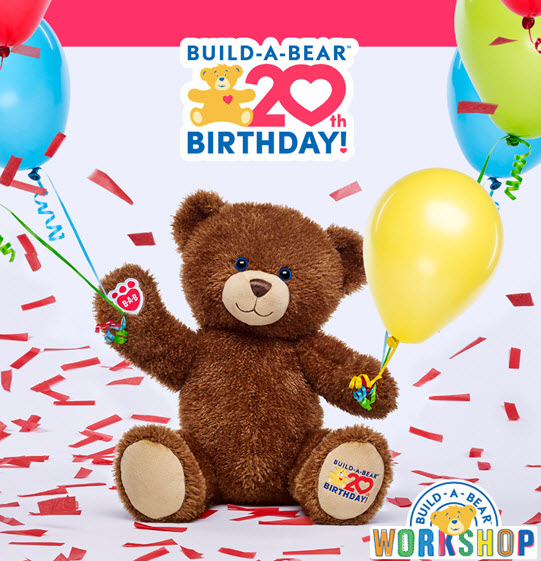 Build-A-Bear 20th Birthday Bear