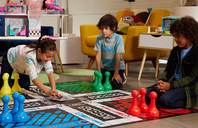 Kids Play Giant Sorry Board Game