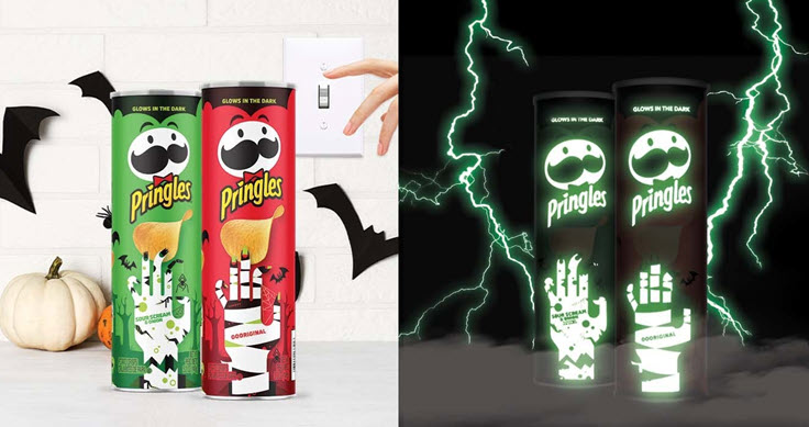 Glow-in-the-dark Pringles Cans