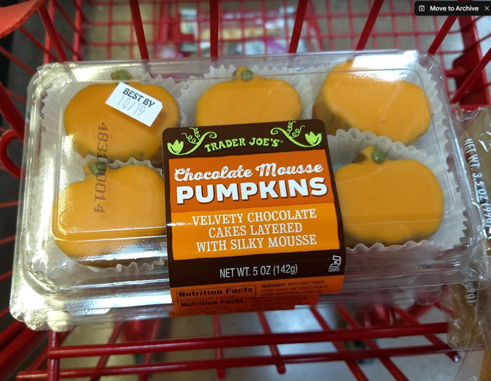 Trader Joe's Chocolate Mousse Pumpkins