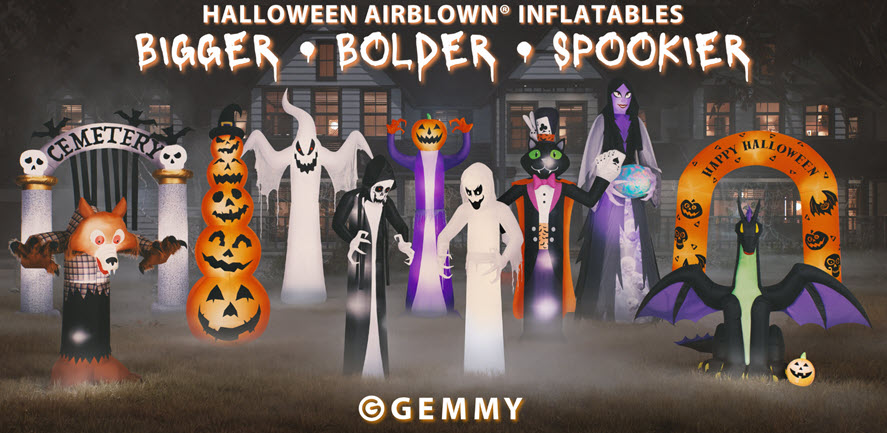 Gemmy Tall Halloween Inflatables 2024